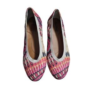 Rose Petals by Walking Cradles Ballet Flats Pink Woven Slip‎ On Shoes